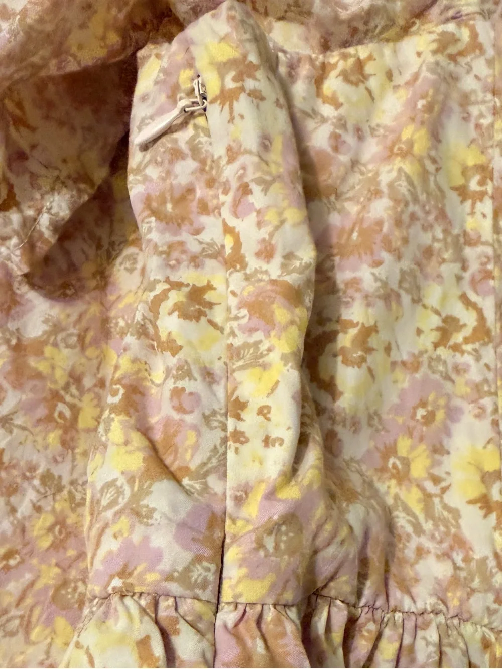 AMAZING! Free People She's A Dream Cream Floral Puff Sleeve Cotton Midi Dress